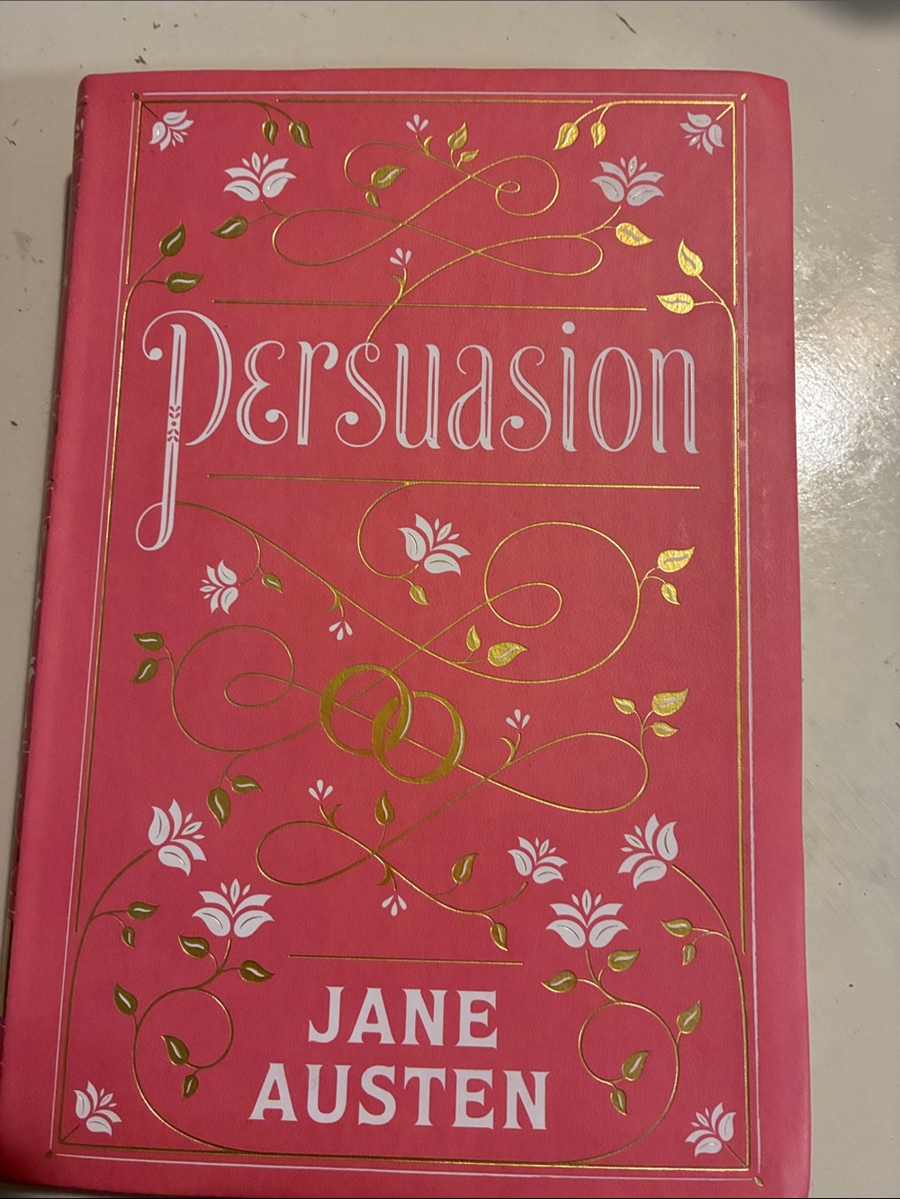 Persuasion Wall Book Art - Pink Decorative Cover by